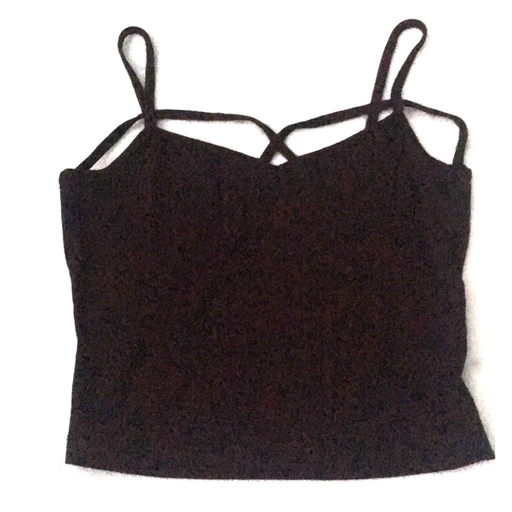 Crisscross Black Crop Top